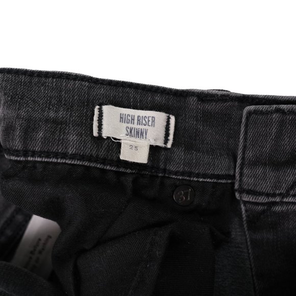 Madewell Jeans Womens 25 Blxck Wash 9" High Riser Skinny - Skinny Stretch - Picture 6 of 10